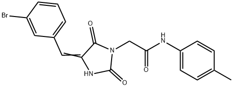 2-[4-(3-bromobenzylidene)-2,5-dioxo-1-imidazolidinyl]-N-(4-methylphenyl)acetamide Struktur