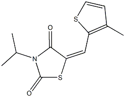 3-isopropyl-5-[(3-methyl-2-thienyl)methylene]-1,3-thiazolidine-2,4-dione Struktur