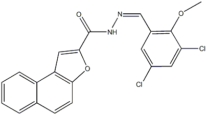 N'-(3,5-dichloro-2-methoxybenzylidene)naphtho[2,1-b]furan-2-carbohydrazide Struktur