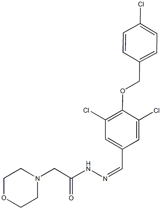 N'-{3,5-dichloro-4-[(4-chlorobenzyl)oxy]benzylidene}-2-(4-morpholinyl)acetohydrazide Struktur