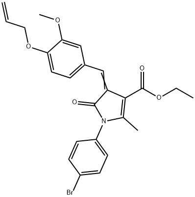 ethyl 4-[4-(allyloxy)-3-methoxybenzylidene]-1-(4-bromophenyl)-2-methyl-5-oxo-4,5-dihydro-1H-pyrrole-3-carboxylate Struktur