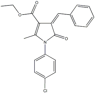 ethyl 4-benzylidene-1-(4-chlorophenyl)-2-methyl-5-oxo-4,5-dihydro-1H-pyrrole-3-carboxylate Struktur