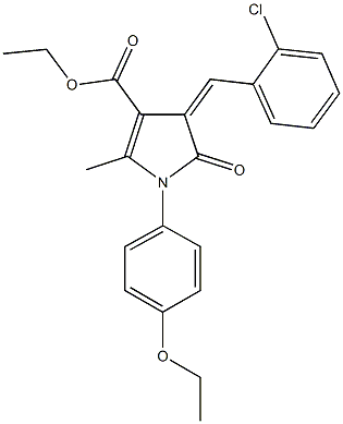 ethyl 4-(2-chlorobenzylidene)-1-(4-ethoxyphenyl)-2-methyl-5-oxo-4,5-dihydro-1H-pyrrole-3-carboxylate Struktur