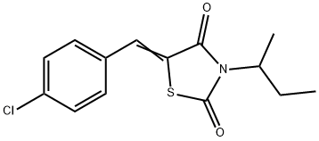 3-sec-butyl-5-(4-chlorobenzylidene)-1,3-thiazolidine-2,4-dione Struktur