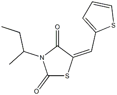 3-sec-butyl-5-(2-thienylmethylene)-1,3-thiazolidine-2,4-dione Struktur