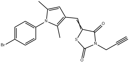 5-{[1-(4-bromophenyl)-2,5-dimethyl-1H-pyrrol-3-yl]methylene}-3-(2-propynyl)-1,3-thiazolidine-2,4-dione Struktur