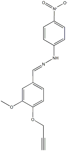 3-methoxy-4-(2-propynyloxy)benzaldehyde {4-nitrophenyl}hydrazone Struktur