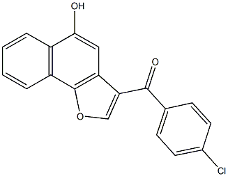 (4-chlorophenyl)(5-hydroxynaphtho[1,2-b]furan-3-yl)methanone Struktur