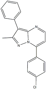 7-(4-chlorophenyl)-2-methyl-3-phenylpyrazolo[1,5-a]pyrimidine Struktur