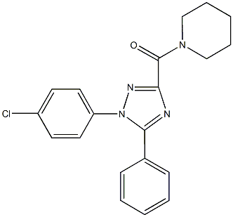 1-{[1-(4-chlorophenyl)-5-phenyl-1H-1,2,4-triazol-3-yl]carbonyl}piperidine Struktur