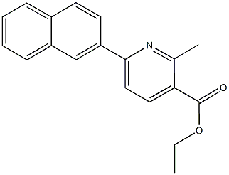 ethyl 2-methyl-6-(2-naphthyl)nicotinate Struktur