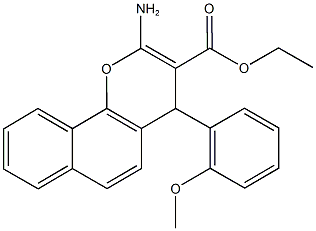 ethyl 2-amino-4-(2-methoxyphenyl)-4H-benzo[h]chromene-3-carboxylate Struktur