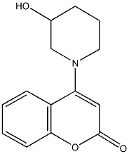 4-(3-hydroxy-1-piperidinyl)-2H-chromen-2-one Struktur