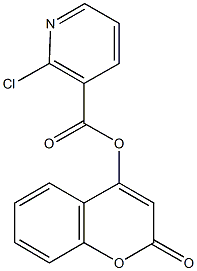 2-oxo-2H-chromen-4-yl 2-chloronicotinate Struktur