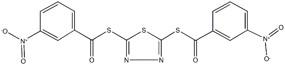 S-[5-({3-nitrobenzoyl}sulfanyl)-1,3,4-thiadiazol-2-yl] 3-nitrobenzenecarbothioate Struktur