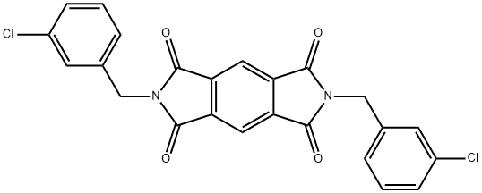 2,6-bis(3-chlorobenzyl)pyrrolo[3,4-f]isoindole-1,3,5,7(2H,6H)-tetrone Struktur