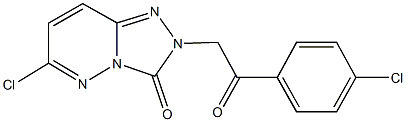 6-chloro-2-[2-(4-chlorophenyl)-2-oxoethyl][1,2,4]triazolo[4,3-b]pyridazin-3(2H)-one Struktur