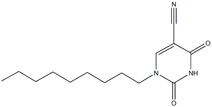 1-nonyl-2,4-dioxo-1,2,3,4-tetrahydropyrimidine-5-carbonitrile Struktur