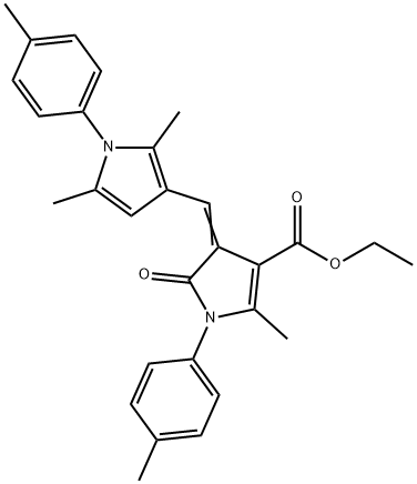 ethyl 4-{[2,5-dimethyl-1-(4-methylphenyl)-1H-pyrrol-3-yl]methylene}-2-methyl-1-(4-methylphenyl)-5-oxo-4,5-dihydro-1H-pyrrole-3-carboxylate Struktur