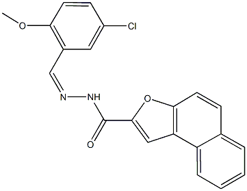 N'-(5-chloro-2-methoxybenzylidene)naphtho[2,1-b]furan-2-carbohydrazide Struktur