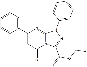 ethyl 5-oxo-1,7-diphenyl-1,5-dihydro[1,2,4]triazolo[4,3-a]pyrimidine-3-carboxylate Struktur