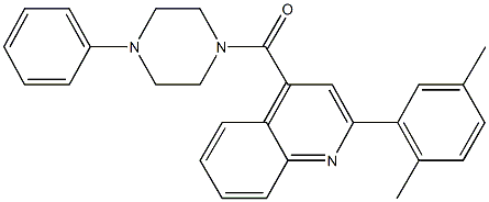 2-(2,5-dimethylphenyl)-4-[(4-phenyl-1-piperazinyl)carbonyl]quinoline Struktur