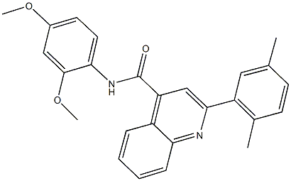 N-(2,4-dimethoxyphenyl)-2-(2,5-dimethylphenyl)-4-quinolinecarboxamide Struktur