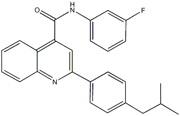 N-(3-fluorophenyl)-2-(4-isobutylphenyl)-4-quinolinecarboxamide Struktur