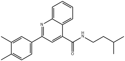 2-(3,4-dimethylphenyl)-N-isopentylquinoline-4-carboxamide Struktur