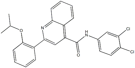 N-(3,4-dichlorophenyl)-2-(2-isopropoxyphenyl)quinoline-4-carboxamide Struktur