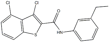 3,4-dichloro-N-(3-ethylphenyl)-1-benzothiophene-2-carboxamide Struktur