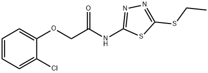 2-(2-chlorophenoxy)-N-[5-(ethylsulfanyl)-1,3,4-thiadiazol-2-yl]acetamide Struktur