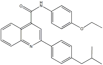 N-(4-ethoxyphenyl)-2-(4-isobutylphenyl)-4-quinolinecarboxamide Struktur