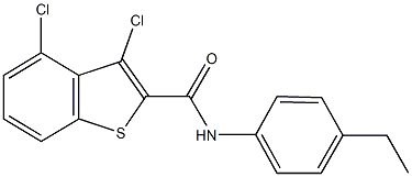 3,4-dichloro-N-(4-ethylphenyl)-1-benzothiophene-2-carboxamide Struktur