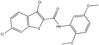 3,6-dichloro-N-(2,5-dimethoxyphenyl)-1-benzothiophene-2-carboxamide Struktur