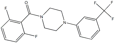 1-(2,6-difluorobenzoyl)-4-[3-(trifluoromethyl)phenyl]piperazine Struktur