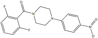 1-(2,6-difluorobenzoyl)-4-{4-nitrophenyl}piperazine Struktur