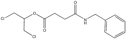 2-chloro-1-(chloromethyl)ethyl 4-(benzylamino)-4-oxobutanoate Struktur