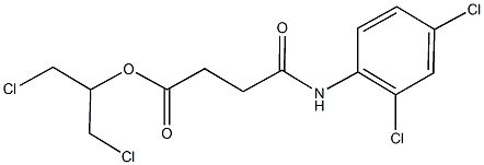 2-chloro-1-(chloromethyl)ethyl 4-(2,4-dichloroanilino)-4-oxobutanoate Struktur