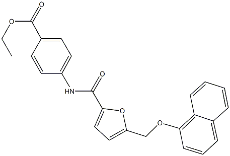 ethyl 4-({5-[(1-naphthyloxy)methyl]-2-furoyl}amino)benzoate Struktur