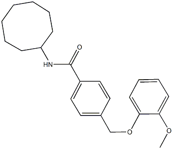 N-cyclooctyl-4-[(2-methoxyphenoxy)methyl]benzamide Struktur