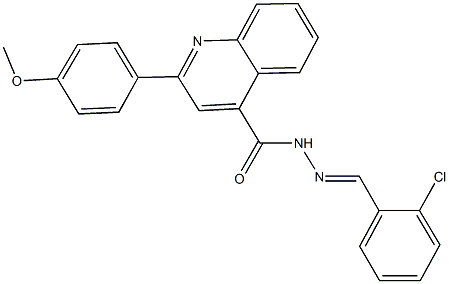 N'-(2-chlorobenzylidene)-2-(4-methoxyphenyl)-4-quinolinecarbohydrazide Struktur