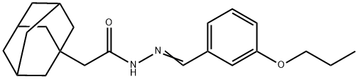 2-(1-adamantyl)-N'-(3-propoxybenzylidene)acetohydrazide Struktur