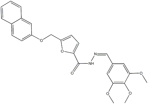 5-[(2-naphthyloxy)methyl]-N'-(3,4,5-trimethoxybenzylidene)-2-furohydrazide Struktur