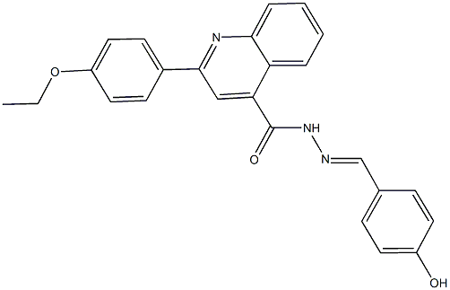 2-(4-ethoxyphenyl)-N'-(4-hydroxybenzylidene)-4-quinolinecarbohydrazide Struktur