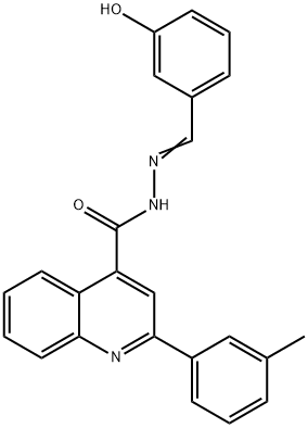 N'-(3-hydroxybenzylidene)-2-(3-methylphenyl)-4-quinolinecarbohydrazide Struktur