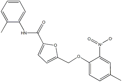 5-({2-nitro-4-methylphenoxy}methyl)-N-(2-methylphenyl)-2-furamide Struktur