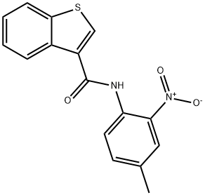 N-{2-nitro-4-methylphenyl}-1-benzothiophene-3-carboxamide Struktur