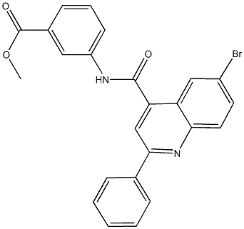 methyl 3-{[(6-bromo-2-phenyl-4-quinolinyl)carbonyl]amino}benzoate Struktur