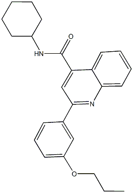 N-cyclohexyl-2-(3-propoxyphenyl)quinoline-4-carboxamide Struktur